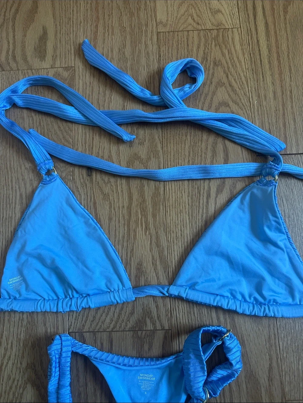 Monday Swimwear Morocco Top & Bottom - Dream Blue Wide Rib